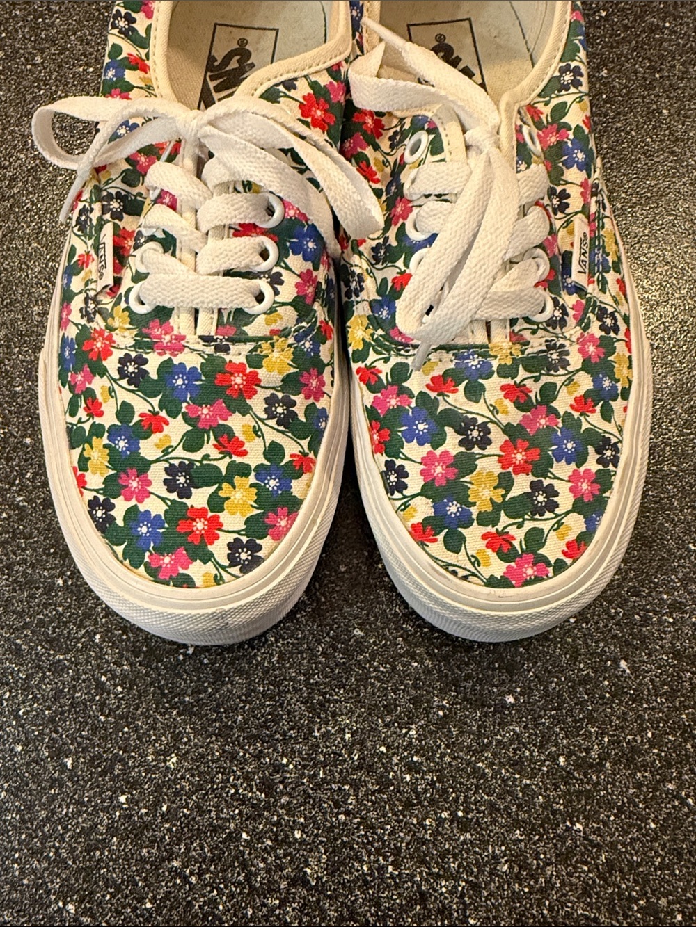 Women’s Vans Floral Canvas Sneakers - White with multicolor flowers - size 8.5 - Picture 7 of 7